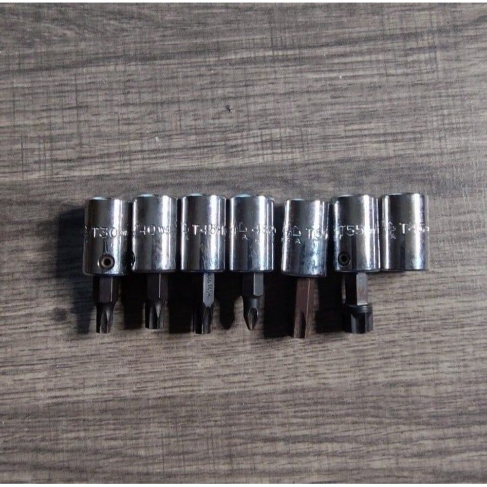 MAC Tools TORX Socket Set T30,T40,T45,T48,T50,T55, T45 missing bit 3/8" Bits